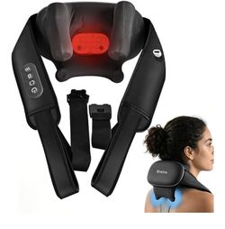 Neck Massager with Heat for Pain Relief Deep Tissue Black