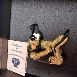 Disney Parks Limited Edition Pluto Jeweled Figurine by Arribas Brothers