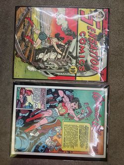Sensation Comics Wonder Woman Framed Prints Set of 2