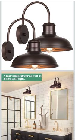 Outdoor Gooseneck Porch Lights, Waterproof Barn Light Fixtures Wall Mount