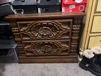 Vintage 1970s Spanish revival Nightstand