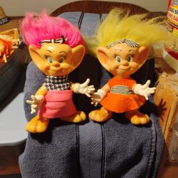 Royalty Industries Inc. 1973 Vintage  Troll Dolls