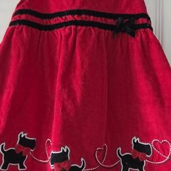 Christmas Dog Girl Dress - Size 18 Months