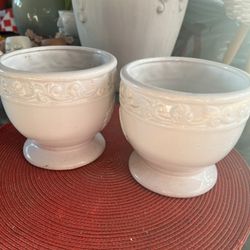 Set Of 2 Ceramic Pots