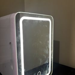 LED lighted mini fridge 