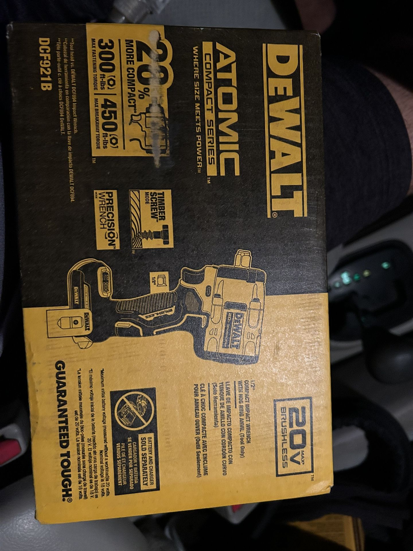 DEWALT ATOMIC 20V MAX Cordless Brushless 1/2 in. Variable Speed Impact Wrench (Tool Only)