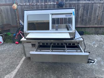 Hot food display, and refrigerated
