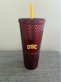 USC Starbucks University Of Southern California Red Studded Tumbler 24 oz *Read*