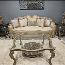 Designer Sofa Set With Coffee Table And 2 End Tables (5 Pieces) 