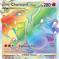 Rainbow Charzard Pokémon card