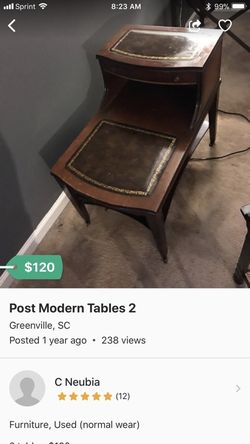 Tables $120