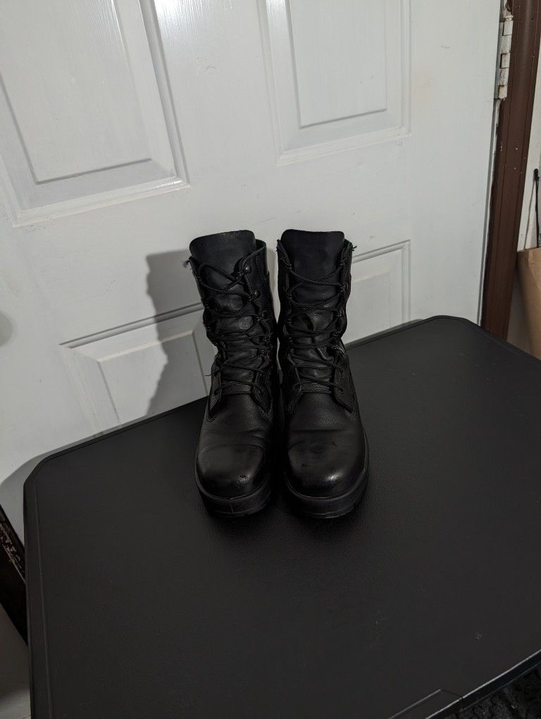 Black Tactical Steel Toe Boots 12W
