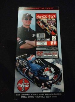 1998 Coca Cola 500 Commemorative Motegi Japan Ticket Dale Earnhardt Jr