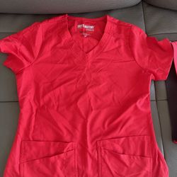 Greys Anatomy XS Scrub Set Worn Once Red 