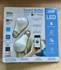 60W Smart Wi-Fi LED Color Changing Dimmable Light Bulbs -NEW