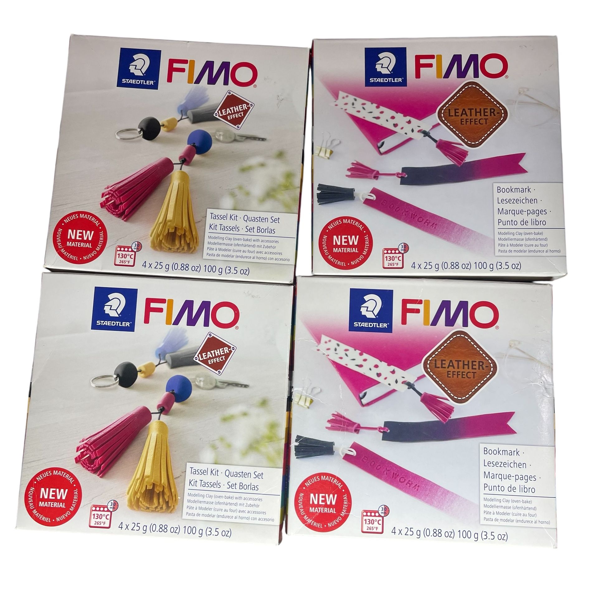 Fimo leather effect clay set boxes