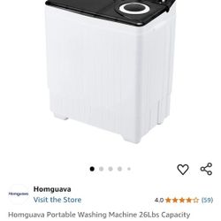 Portable Washing Machine 26Lbs Capacity Washer and Dryer Combo 2 In 1 Twin Tub Laundry Washer(18Lbs) & Spinner(8Lbs) with Built-in Gravity Dr