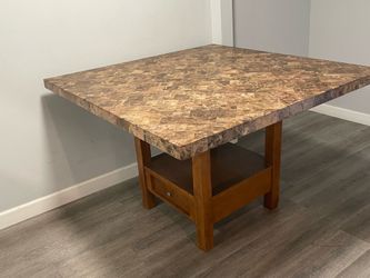 8-person large brown dining table 54x54x35