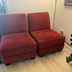 Matching Dark Red Chairs