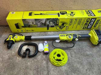 RYOBI ONE+ 18V Cordless Telescoping Soap Dispensing Scrubber (Tool Only)