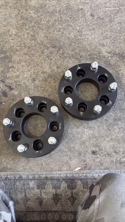 Black Wheel Spacers with Studs – Set of 2