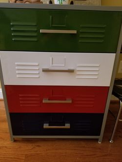 Brand new  Metal dresser  Or  Big End Table For Boy 