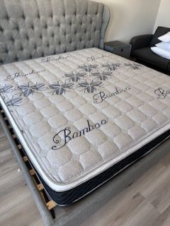 Queen Size Mattress Pillow Top New 12” Bedframe Not Including