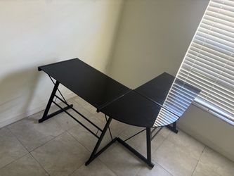 Glass desk black tint