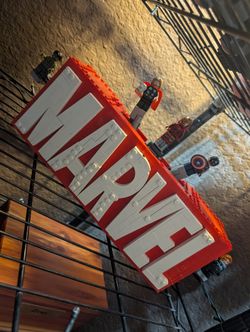 LEGO Marvel Logo Set w/ Minifigures (Complete)