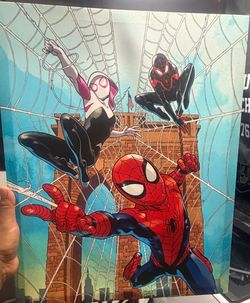 Spider man wall drawing