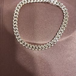 18k Esclava Cubana Corte Adiamantado 