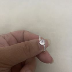 Real 925 Sterling Silver Wedding Ring Size 7