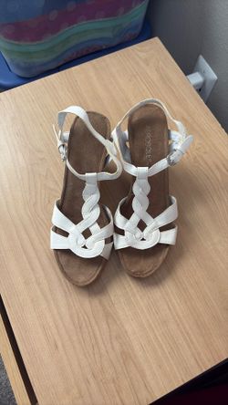 Aersoles Cork Wedges - White