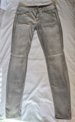 MOTHER Denim The Looker Dark Moon Magic Grey Light Wash Skinny Size 27