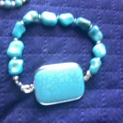 Turquoise Pendant With Turquoise Stones