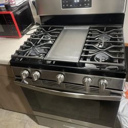 Stainless Steel refrigerator & stove 