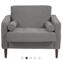 Jovix Track Arm Corduroy Upholstered Leisure Chair
