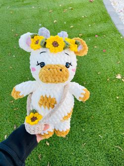 Handmade Cute crochet cow