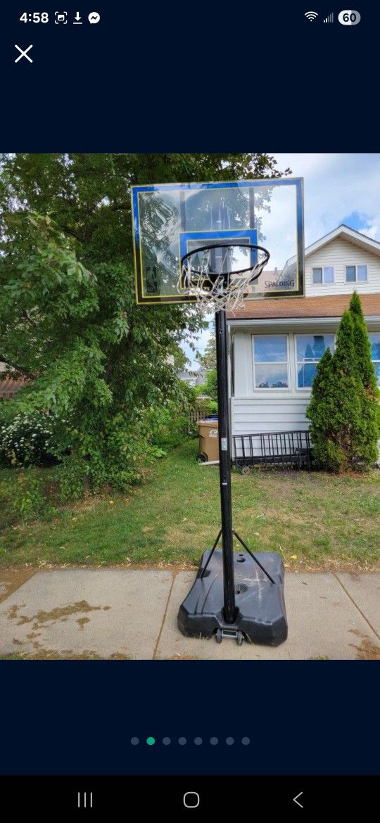 BASKETBALL HOOP by SPALDING Adjustable Height Portable