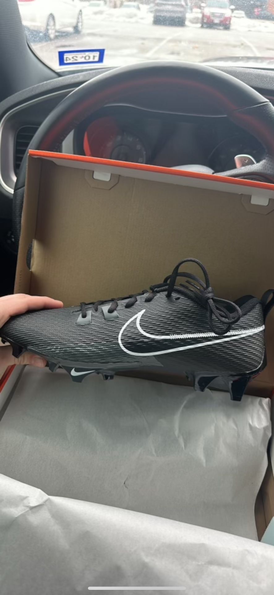 Nike Vapor edge speed 360 Black Football Cleats Size 11.5
