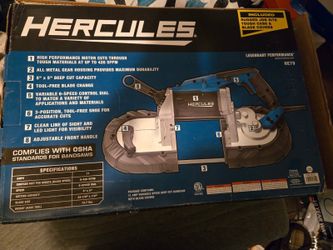 New HERCULES 11 Amp, 5 in. Deep Cut Variable-Speed Band Saw. Benchtop Stand & Blade Are Not Included.