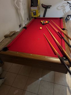 Red  Pool Table,