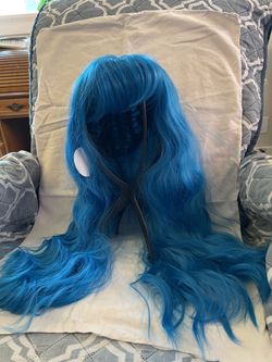 Long Blue Wig