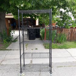 Like New Used Black Metal Shelving 72x36x18 No Wheels Local Pickup Cash Only