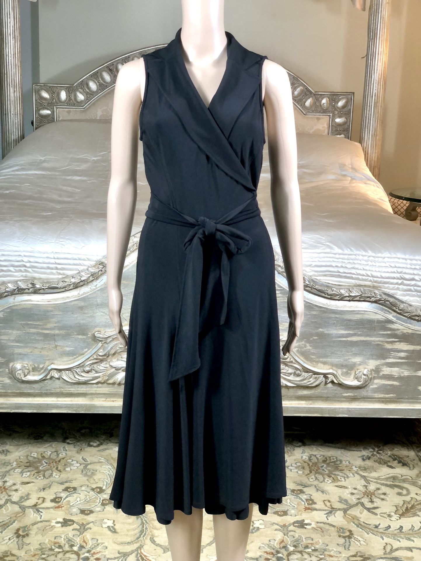 Ralph Lauren Black Wrap Dress Sz 10
