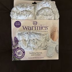 Warmies ® FW-SLI-MG Women’s Microwavable Marshmallow Gray Slippers 