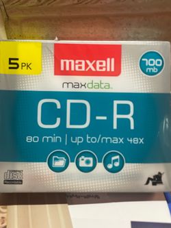 2 5pk Maxwell CD-R Blank CDs