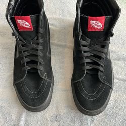 Vans  Skate SK-Hi Shoe Black Color Size Men 7.5 Women 9.5