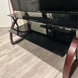 Free TV stand with glass shelves