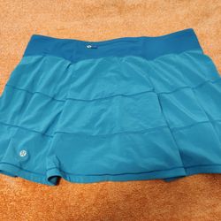 LULULEMON Pace Rival Skirt TALL 12 Hawaiian Blue